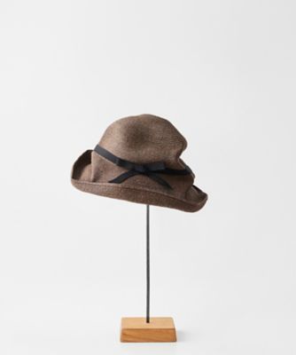 ＜mature ha. (Women)＞ＢＯＸＥＤ　ＨＡＴ　１１ｃｍ　ブリム　グログランリボン